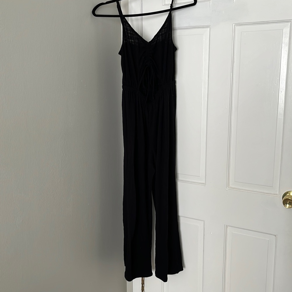 Cut out, long pant, black romper